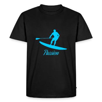 SUP - T-shirt Premium bio Homme - noir - Devant - Nico (187cm)