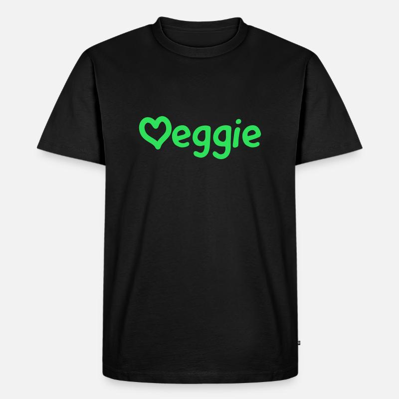 Veggie - Männer Premium Bio T-Shirt - Schwarz