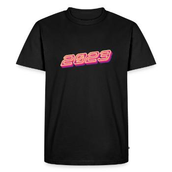 2023 - Men's Premium Organic T-Shirt - black - Front - Nico (187cm)