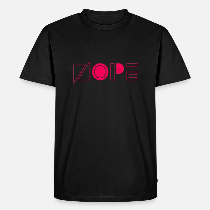 NOPE - sei kein ja-Sager! - Männer Premium Bio T-Shirt - Schwarz