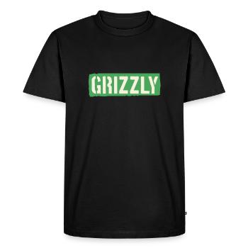 Grizzly Bear Slogan - T-shirt Premium bio Homme - noir - Devant - Nico (187cm)