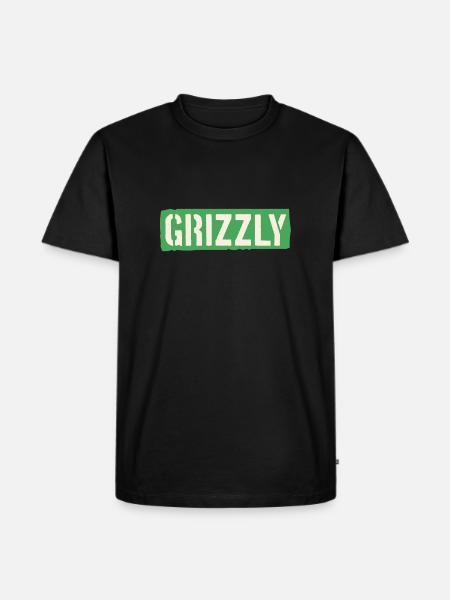 Grizzly Bär Slogan - Männer Premium Bio T-Shirt - Schwarz