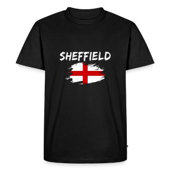 Sheffield, England - Men's Premium Organic T-Shirt - black - Front - Nico (187cm)