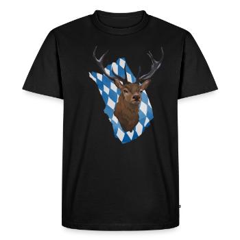 Trachten T shirt Bavière - T-shirt Premium bio Homme - noir - Devant - Nico (187cm)