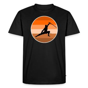 Ninja - T-shirt Premium bio Homme - noir - Devant - Nico (187cm)