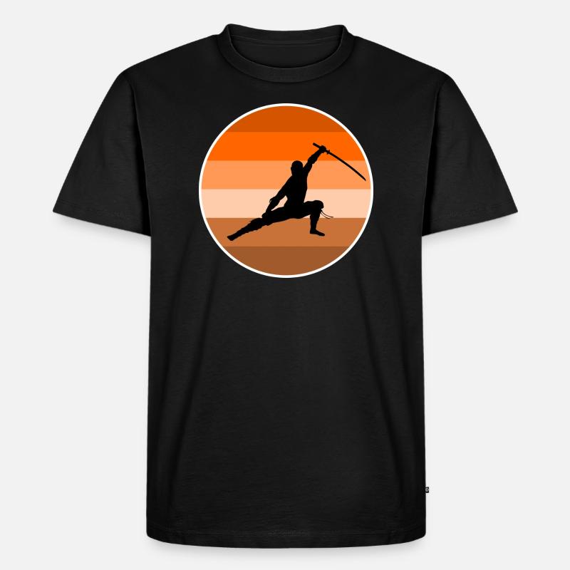 Ninja - Männer Premium Bio T-Shirt - Schwarz