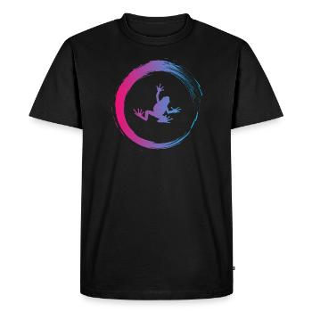 frog - Men's Premium Organic T-Shirt - black - Front - Nico (187cm)