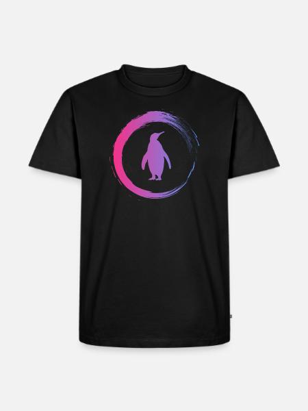 Pinguin - Männer Premium Bio T-Shirt - Schwarz