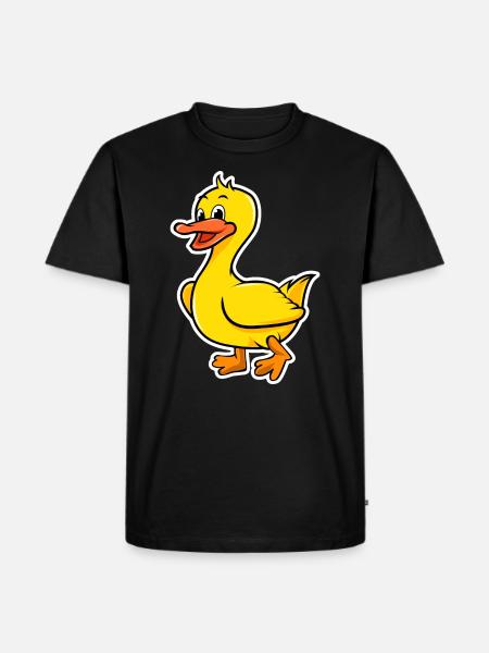 Kawaii duck - Men's Premium Organic T-Shirt - black