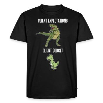 Graphiste designer graphique designer artiste - T-shirt Premium bio Homme - noir - Devant - Nico (187cm)