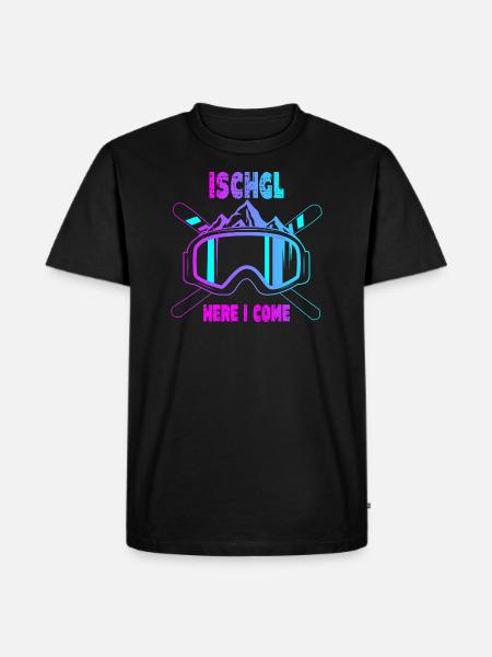 Ischgl Ski Sknowboard - Männer Premium Bio T-Shirt - Schwarz