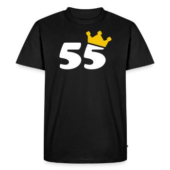 55 Krone 55th birthday 55 years - Men's Premium Organic T-Shirt - black - Front - Nico (187cm)