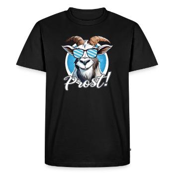 Cheers Trachtenshirt Herren Volksfest Tracht Ziege - T-shirt Premium bio Homme - noir - Devant - Nico (187cm)