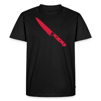 couteau - T-shirt Premium bio Homme - noir - Devant - Nico (187cm)