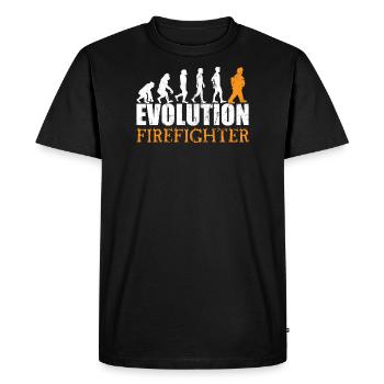 Firefighter Evolution - Men's Premium Organic T-Shirt - black - Front - Nico (187cm)