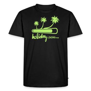 holiday loading quote palm tree vacation 5 - Men's Premium Organic T-Shirt - black - Front - Nico (187cm)