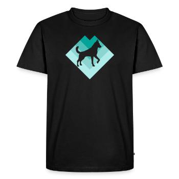 propriétaires de chiens - T-shirt Premium bio Homme - noir - Devant - Nico (187cm)