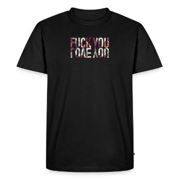 Fuck You Love You - Männer Premium Bio T-Shirt - Schwarz - Vorne - Nico (187cm)