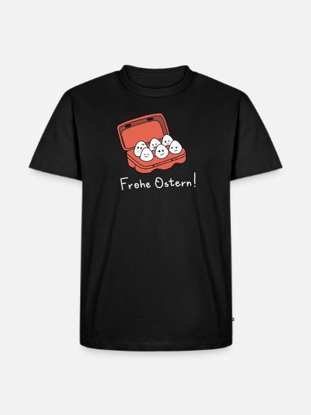Frohe Ostern - Männer Premium Bio T-Shirt - Schwarz