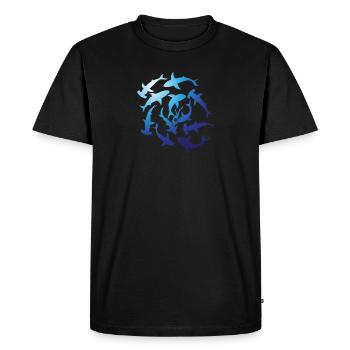 Sharks everywhere - Men's Premium Organic T-Shirt - black - Front - Nico (187cm)