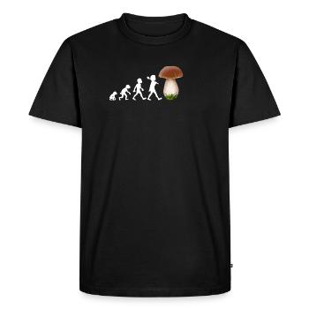 Boletus cèpes Cueillettes cueillettes champignons - T-shirt Premium bio Homme - noir - Devant - Nico (187cm)