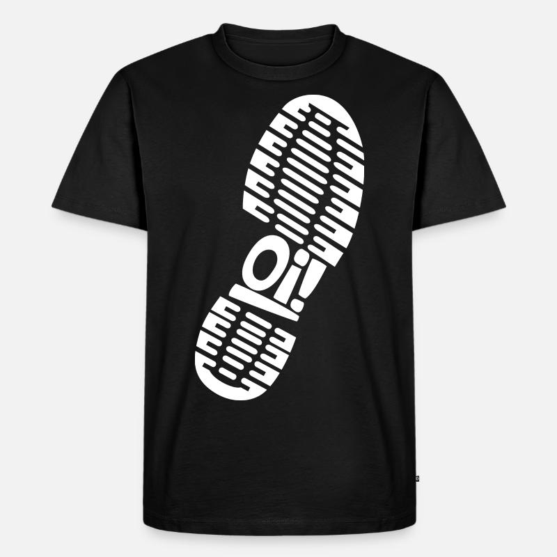 Oi! meine Stiefel! - Männer Premium Bio T-Shirt - Schwarz