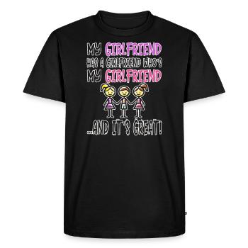 Polyamory polygamy saying threesome relationship love - Men's Premium Organic T-Shirt - black - Front - Nico (187cm)