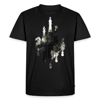 JEU D’ÉCHECS ÉCHIQUIER ÉCHECS - T-shirt Premium bio Homme - noir - Devant - Nico (187cm)
