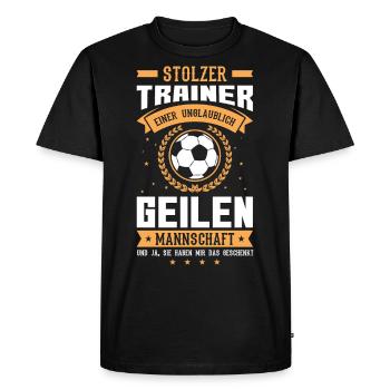 Fußballtrainer Trainer Geschenk - Männer Premium Bio T-Shirt - Schwarz - Vorne - Nico (187cm)