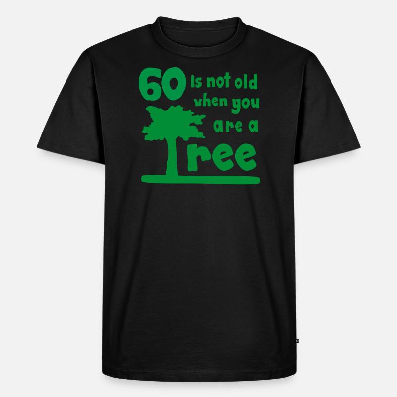60 - Männer Premium Bio T-Shirt - Schwarz