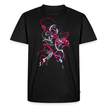 Abstrait - T-shirt Premium bio Homme - noir - Devant - Nico (187cm)