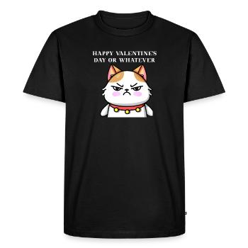 Chat agacé Idée cadeau Saint-Valentin Drôle - T-shirt Premium bio Homme - noir - Devant - Nico (187cm)