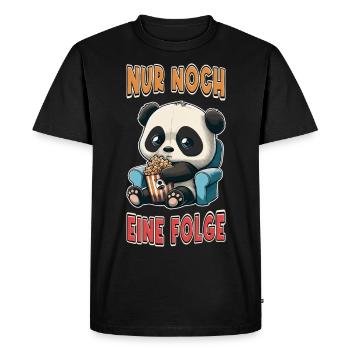 Série Junkie Series Marathon Panda Popcorn Canapé - T-shirt Premium bio Homme - noir - Devant - Nico (187cm)