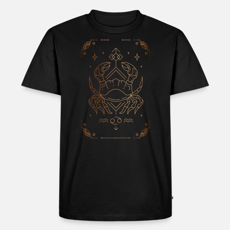 Krebszeichen: Sternbild - Männer Premium Bio T-Shirt - Schwarz