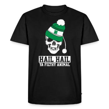 Ya Filthy Animal - Men's Premium Organic T-Shirt - black - Front - Nico (187cm)