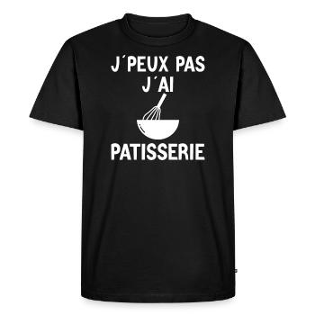 Pâtisserie - Pâtissier - Meilleur Pâtissier - T-shirt Premium bio Homme - noir - Devant - Nico (187cm)