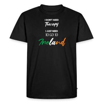 Ireland Funny Gift Idea Ireland Therapy Travel - Men's Premium Organic T-Shirt - black - Front - Nico (187cm)