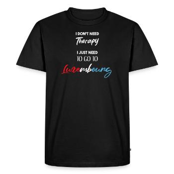 Idée cadeau drôle de dicton luxembourgeois - T-shirt Premium bio Homme - noir - Devant - Nico (187cm)