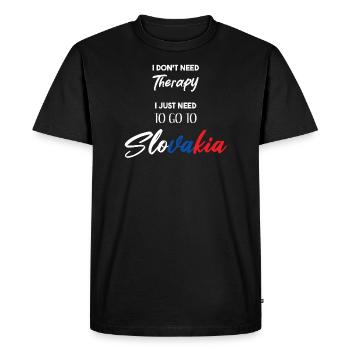 Slovakia funny saying gift idea therapy - Men's Premium Organic T-Shirt - black - Front - Nico (187cm)
