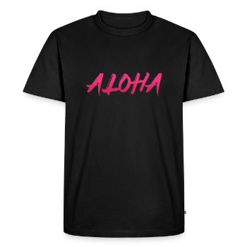Aloha - T-shirt Premium bio Homme - noir - Devant - Nico (187cm)