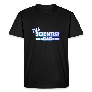 Je suis un scientifique et un père - T-shirt Premium bio Homme - noir - Devant - Nico (187cm)