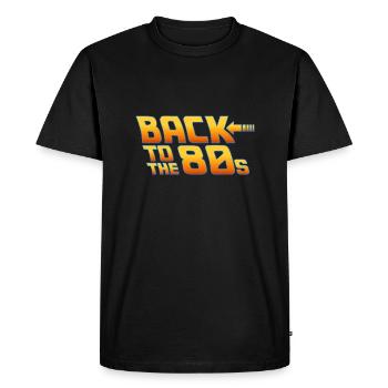 Back to the 80s retro evening back to 80s - Men's Premium Organic T-Shirt - black - Front - Nico (187cm)