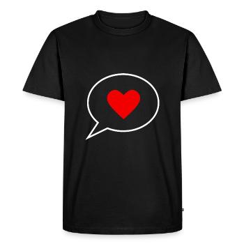 Saint-Valentin, Saint-Valentin, Saint-Valentin - T-shirt Premium bio Homme - noir - Devant - Nico (187cm)