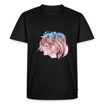 Manga Girl Musique Anime - T-shirt Premium bio Homme - noir - Devant - Nico (187cm)
