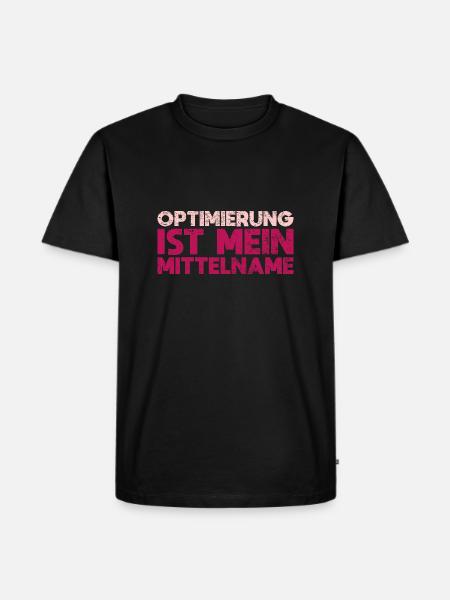 Optimierung Ist Mein Mittelname - Männer Premium Bio T-Shirt - Schwarz