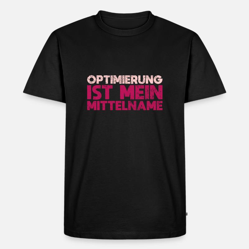 Optimierung Ist Mein Mittelname - Männer Premium Bio T-Shirt - Schwarz