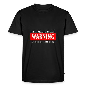 Attention, sexy - Men's Premium Organic T-Shirt - black - Front - Nico (187cm)