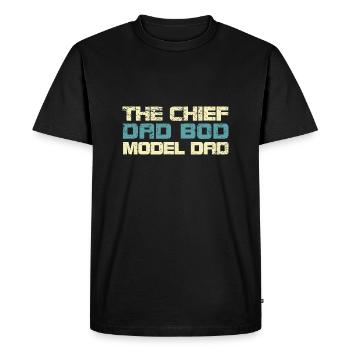 The Chief Dad Bod Model Dad - Men's Premium Organic T-Shirt - black - Front - Nico (187cm)