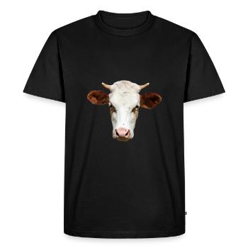 T-shirt de vache personnalisé cadeau pour les agriculteurs - T-shirt Premium bio Homme - noir - Devant - Nico (187cm)