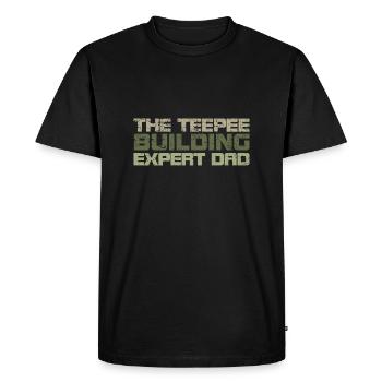Le père expert en construction de tipis - T-shirt Premium bio Homme - noir - Devant - Nico (187cm)